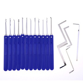 Moli Various Lock Pick Tool Set,Locksmith Tool Lock Pick Kit Open Lock,Repair Lock,Extractor Broken Key Tool (17pcs Tools)