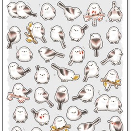 Mamemame Animals 81233 Sticker Masking Tape Material [Shimaenaga] Cute Animal