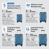 BlueSea Suitcase Carry Case Double Casters Hook Function Cup Holder