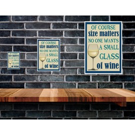 Bang Tidy Clothing Metal Bar Signs Tin Plaque Vintage Style - Ideal Accessories for Home Bar Pub Shed Man Cave Gift - 3 Sizes Of Course Size Matters