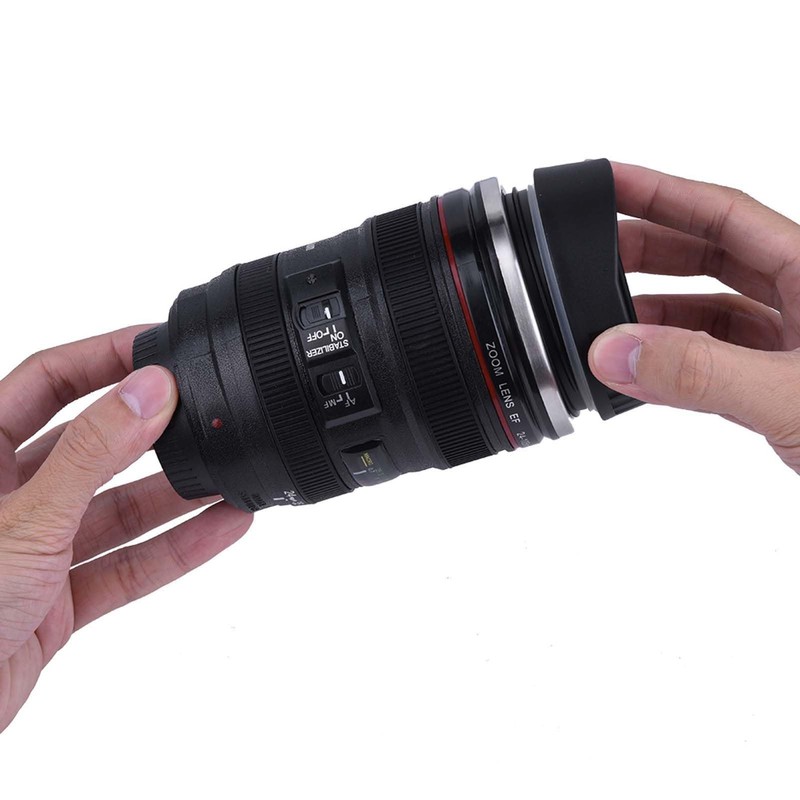 Camera Lens Shaped Insulated Cup Stainless Steel Creative Camera Lens