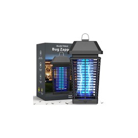 Mata Mosquitos Electrico, 20W Lampara Mata Mosquitos, 4200V Matamoscas Electrico, Raqueta Mosquitos, Ipx4 Resistente al Agua, Area de Cobertura>100m², para Interiores, Exteriores, Patios y Jardines