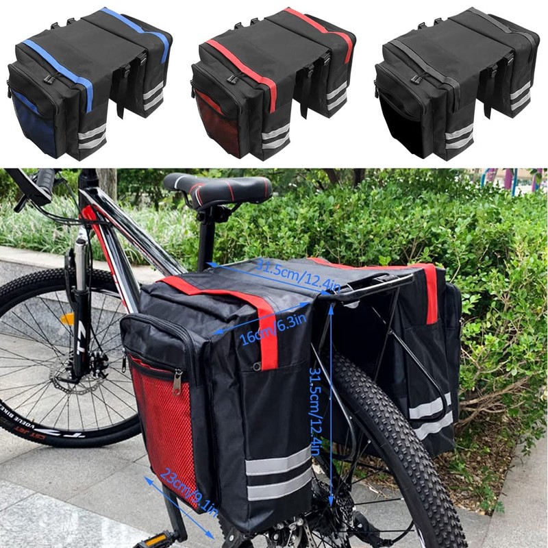 HEARTST Bicycle Rear Bag 30L Large Capacity Integrated Left and