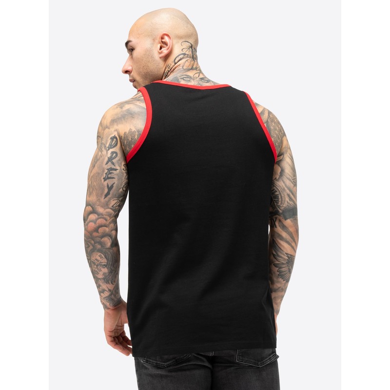 Lonsdale London ANDOVER Uomo Canotta nero L 100% cotone Regular