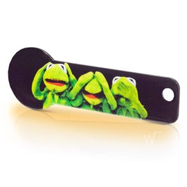 Einkaufswagenlöser ® Code24 Three Frogs / Key Fob Shopping Chip with Key Finding Service/Removable Shopping Trolley Token Metal, Chip Shopping Trolley, Key Finder / 10 Years Fund Service