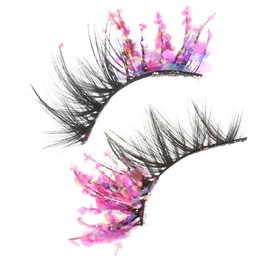 Beavorty 2pcs Luminous False Lashes Natural Curly Look Eyelashes Natural Look Half Lashes