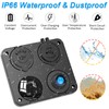Marine Boat RV 12V Charger Socket Panel: OUFFUN 4 in