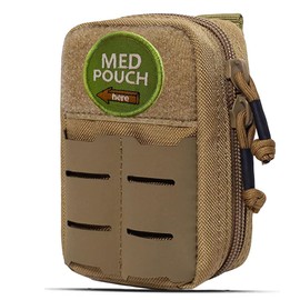 Imeisuit Molle First Aid Pouch - Tactical MED EMT Pouch Military EDC Utility Bags Medical Organizer Emergency Survival Storage Pouch Waist Pack for Travel Outdoor (Khaki)