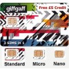 giffgaff PAYG (Trio)(Standard + Micro + Nano) SIM card GIFFGAFF