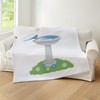 CafePress Blue Bird Bath Throw Blanket Super Soft Fleece Plush