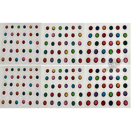 IS4A Bindi Indian Small Round Circle Premium Bindi 180 Count Assorted Multi Color and Multi Size Indian Daily Use Forehead Bindi Round Dot Tattoo Body Art Sticker