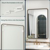 OKPAL 20x28 Bronze Bathroom Mirror, Brushed Metal Bathroom Vanity Mirrors