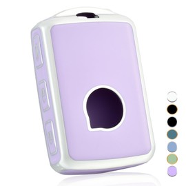 OFF WE GO Key Case Cover for Volvo Car Key Case for C30 S60 S80 S90 S60L V60 V70 V90 XC40 XC60 XC70 XC90 T5 T6 T8 4 Buttons TPU Car Key Protective Case Key Box, Purple Silver