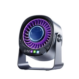 INLOOKSEEK Ultra-Quiet Rechargeable Desk Fan with Digital Display - Wall Mountable USB Desktop Fan, 150 Speeds & 120° Tilt, 4000mAh Battery for Bedroom Office Kitchen Camping Travel.