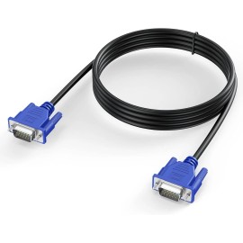 Unbranded/Generic 5FT 15 PIN BLUE SVGA VGA ADAPTER Monitor M/M Male To Male Cable CORD FOR PC TV