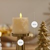 Luminara White Swan Snowflake Embossed Flameless LED Candle, 3.2" x