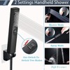 LUYU Two in one Function Black Handheld Square Shower Head,