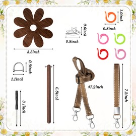 H1vojoxo Yarn Holder for Crocheting - Portable Wrist Yarn Holder Stand Knitting Crochet Accessory Yarn Ball Minder Stand with Crossbody Strap for Lover Knitting Travel Wrist Hanging Yarn Dispenser