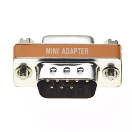 Keple 9 Pin Miniature Male to Female Null Modem Coupler Adapter Converter - Easy to use and install - for DB9 males to DB9 females - Brass body - Nickel plated - Corrosion resistant