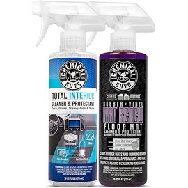 Chemical Guys Mat Renew Rubber + Vinyl Floor Mat Cleaner And Protectant Total Interior Cleaner and Protectant Bundle, Safe for Cars, Trucks, SUVs, Jeeps, Motorcycles, RVs & More, (2-16 fl oz)
