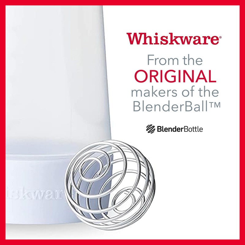 Whiskware Pancake Batter Dispenser and Mixer with BlenderBall Wire Whisk