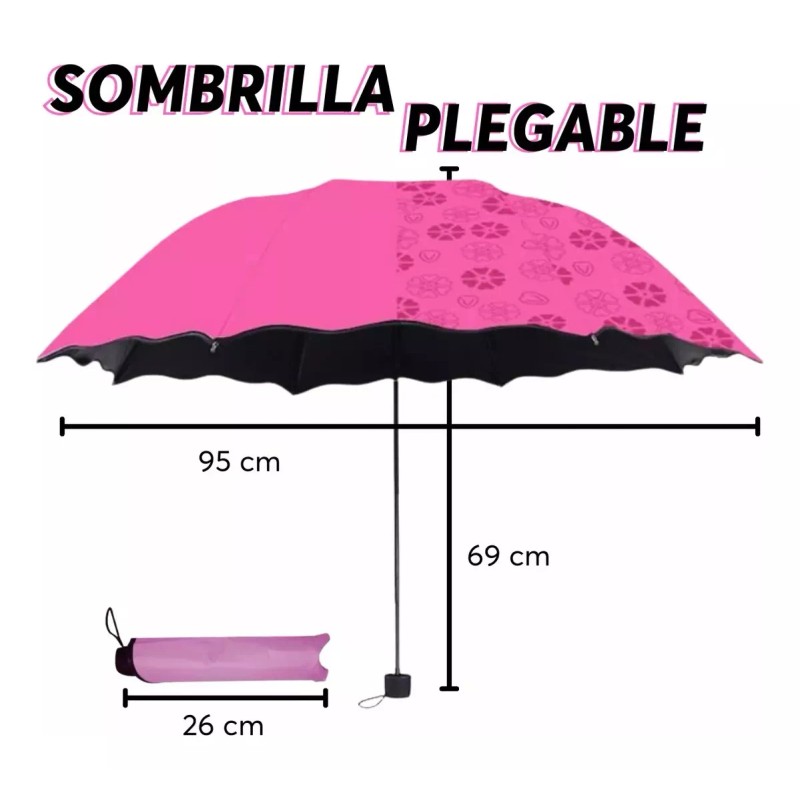 KFMX 12 Paraguas Mágico Sombrilla Cambia De Color Con La