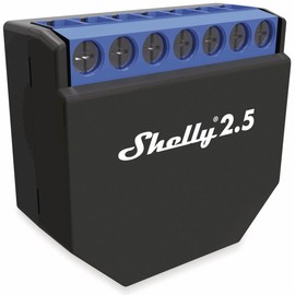 Shelly 2.5 | WiFi Smart Relay Switch with Power Metering | Home Automation | Alexa & Google Home Compatibility | iOS Android App