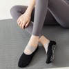 SGERUFZ Yoga Socks 2 Pairs Black and Grey Non-Slip Socks