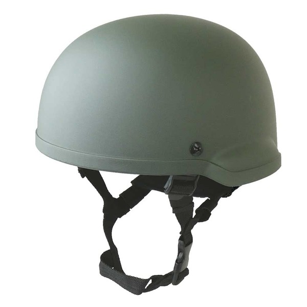 MICH2002 Type 4-Point Chin Strap Helmet OD with Ears