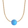 Blue Opal 14K Gold Filled Opal Bead Necklace Length 41cm+5cm