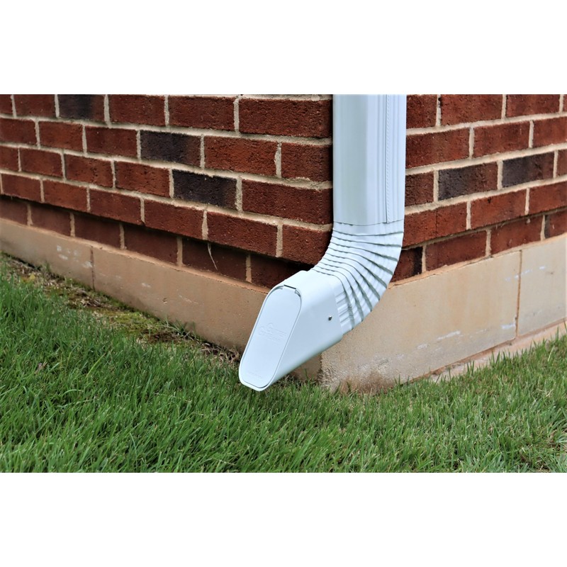 GutterGate 4"x3" Type-B White Gutter Downspout Extension Accessory