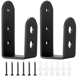 2x4 Door Barricade Brackets, 2 Pcs Door Security Barricade Brackets, Heavy Duty Door Security Brackets for 2 x 4 Lumber, Open Bar Security Holder U Brackets for Indoor, Outdoor (3.94"x1.89"x1.57"2Pcs)