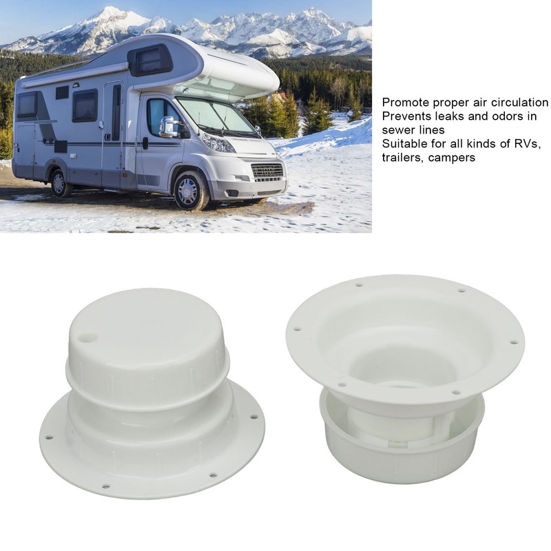 2PCS RV Plumbing Vent Caps Prevent Leaks Camper Roof Sewer