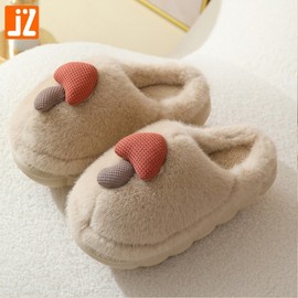 International Fall/Winter Cute Mushroom Women's Cotton Platform Slippers (Non-Slip) Non-Slip Yellow: 36-37 5ea
