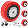 Nefish 5" X 2" Caster Wheels, Polyurethane on Polyolefin Core