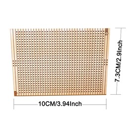 YUNGUI 10 Pieces 73mm x 100mm Circuit Board Copper Strip Board,957 Holes PCB Board Prototype perfboard Kits for Soldering and DIY Electronic Project with Arduino Kits