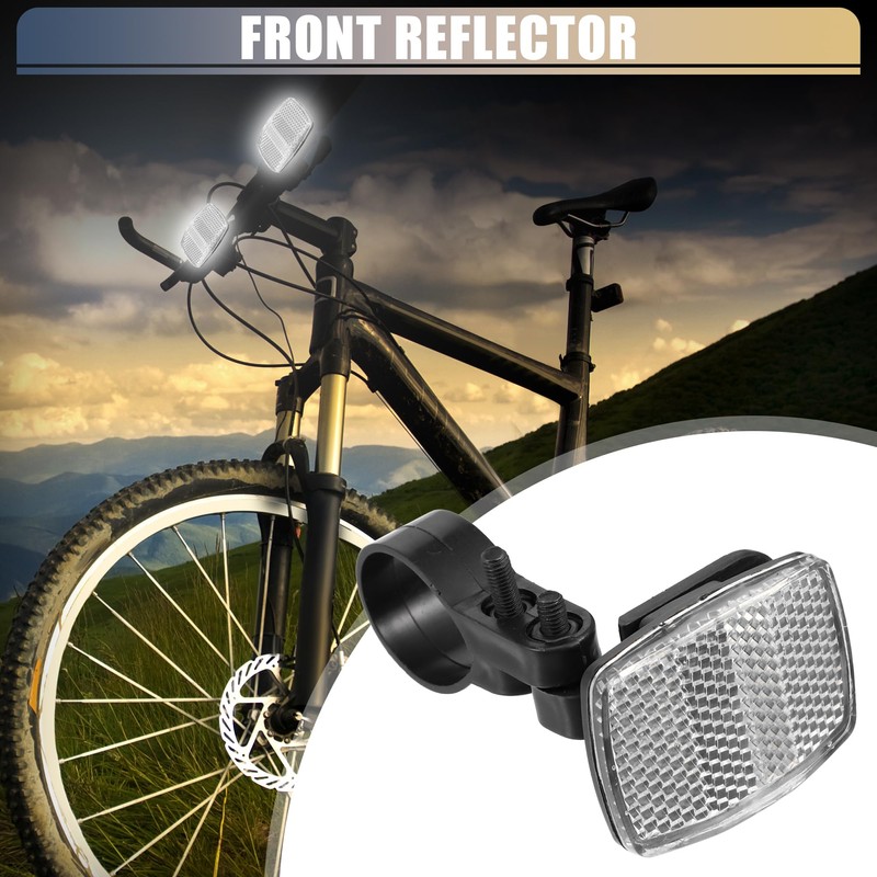 X AUTOHAUX 10pcs Bicycle Front Rear Reflector Kit Mountain Bike