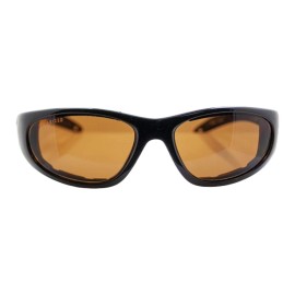 Liberty Sport Men's ACLIB015 ESCAPADE Shiny Black / Brown Tinted Sunglasses