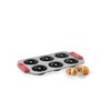 Lékué Mini Doughnuts Backform aus Metall, 6 Mulden, Antihaftbeschichtung