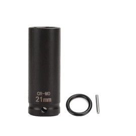 FLZOSPER 1/2 Inch Drive x 21 mm Deep 6-Point Impact Socket，42 CR-MO