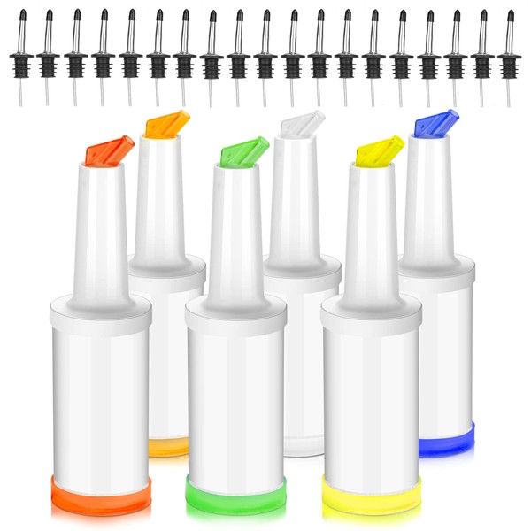 6 Pcs Juice Pour Bottles & 20 Pcs Pourers, Bar