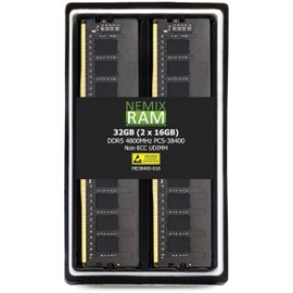 NEMIX RAM 32GB (2X16GB) DDR5 4800MHZ PC5-38400 1Rx8 1.1V CL40 288-PIN Non-ECC Unbuffered UDIMM Desktop PC Memory KIT Compatible with SUPERMICRO Desktop Gaming SuperWorkstation MBD MBD-C9Z790-CGW