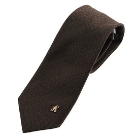 Yejak 대구백화점 예작로고 핀 추가 브라운 솔리드 넥타이(YJEFF3905) Daegu Department Store Yejak Logo Pin Additional Brown Solid Tie (YJEFF3905)