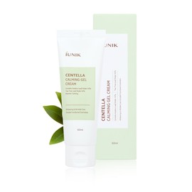 IUNIK CENTELLA Calming Gel Cream with natural ingredients from Centella Asiatica leaf water + Tea trea leaf water + Buds extracts - Whitening & Wrinkle care - 2.02 fl.oz