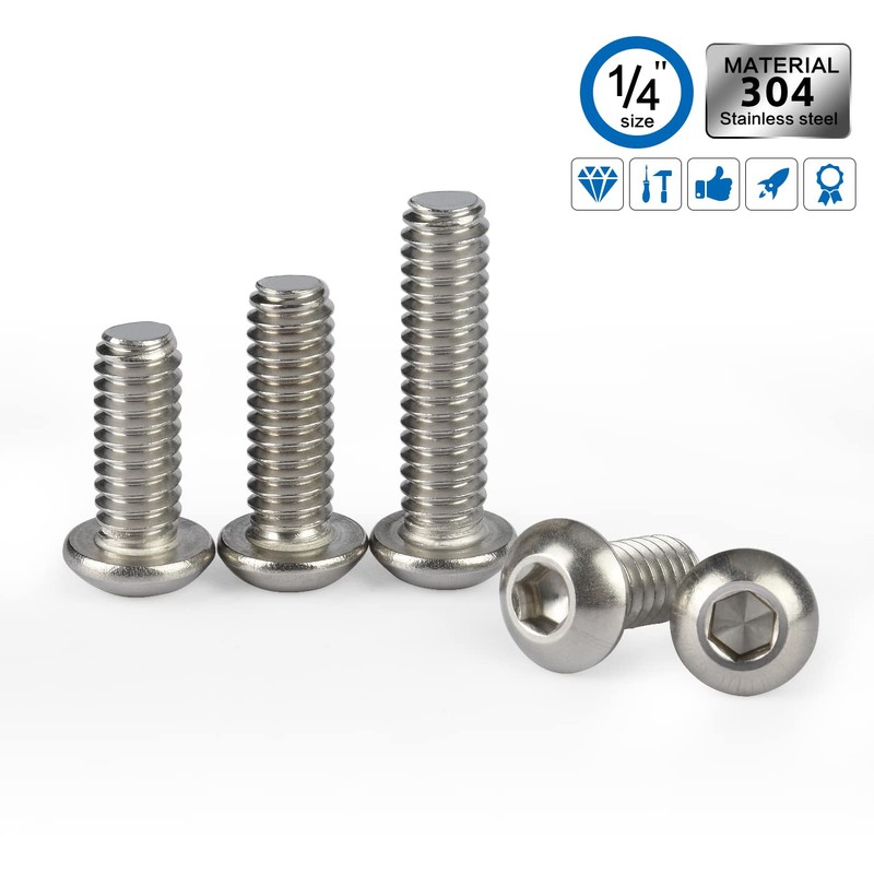 Noosverl 25pcs 1/4 inch Screws Camera Screws Converter Hex Threaded