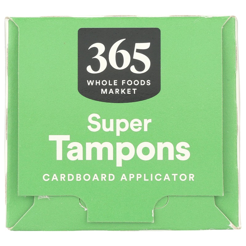 365 by Whole Foods Market Organic Super Tampons Cardboard Applicator,
