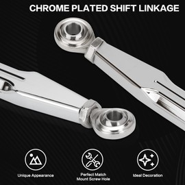 LKV Gear Shift Linkage Chrome Shifter Levers Compatible with Harley Davidson Touring Electra Glide Street Glide Road King Tri Glide Dyna Softail 1980-2024