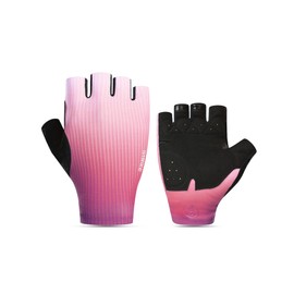 INBIKE Cycling Gloves for Women Biking Fingerless Breathable Sport Glove Mountain Bike Road Bicycle Hiking Spring Summer Pink L