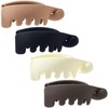 SmallCat 4 Pcs Small Banana Clip, Coffee, White, Khaki and