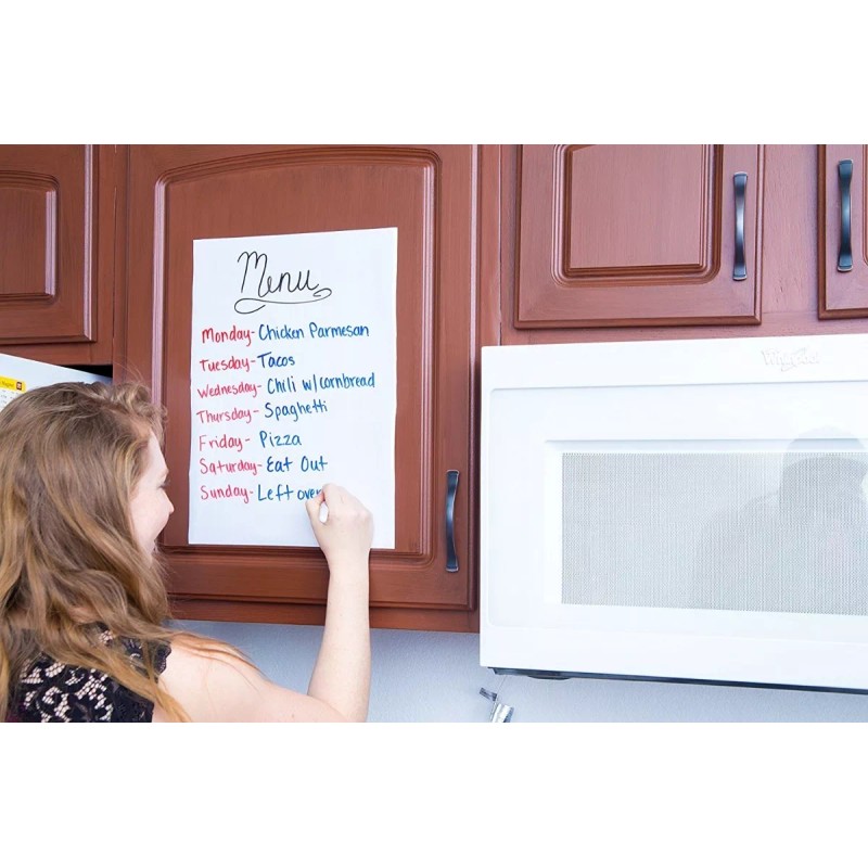 TechMel Pizarron Blanco Vinil Plumin Adherible 200cm X 45cm Lavable